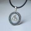 925 Sterling Silver Viking Valknut Necklace - Image 6
