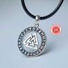 925 Sterling Silver Viking Valknut Necklace