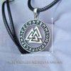 925 Sterling Silver Viking Valknut Necklace - Image 4