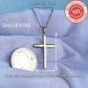 Christian Cross Necklace 925 Sterling Silver Small Pendant - Image 2