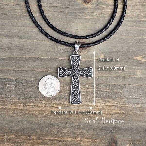 Large Celtic Cross Necklace Irish knot Pendant