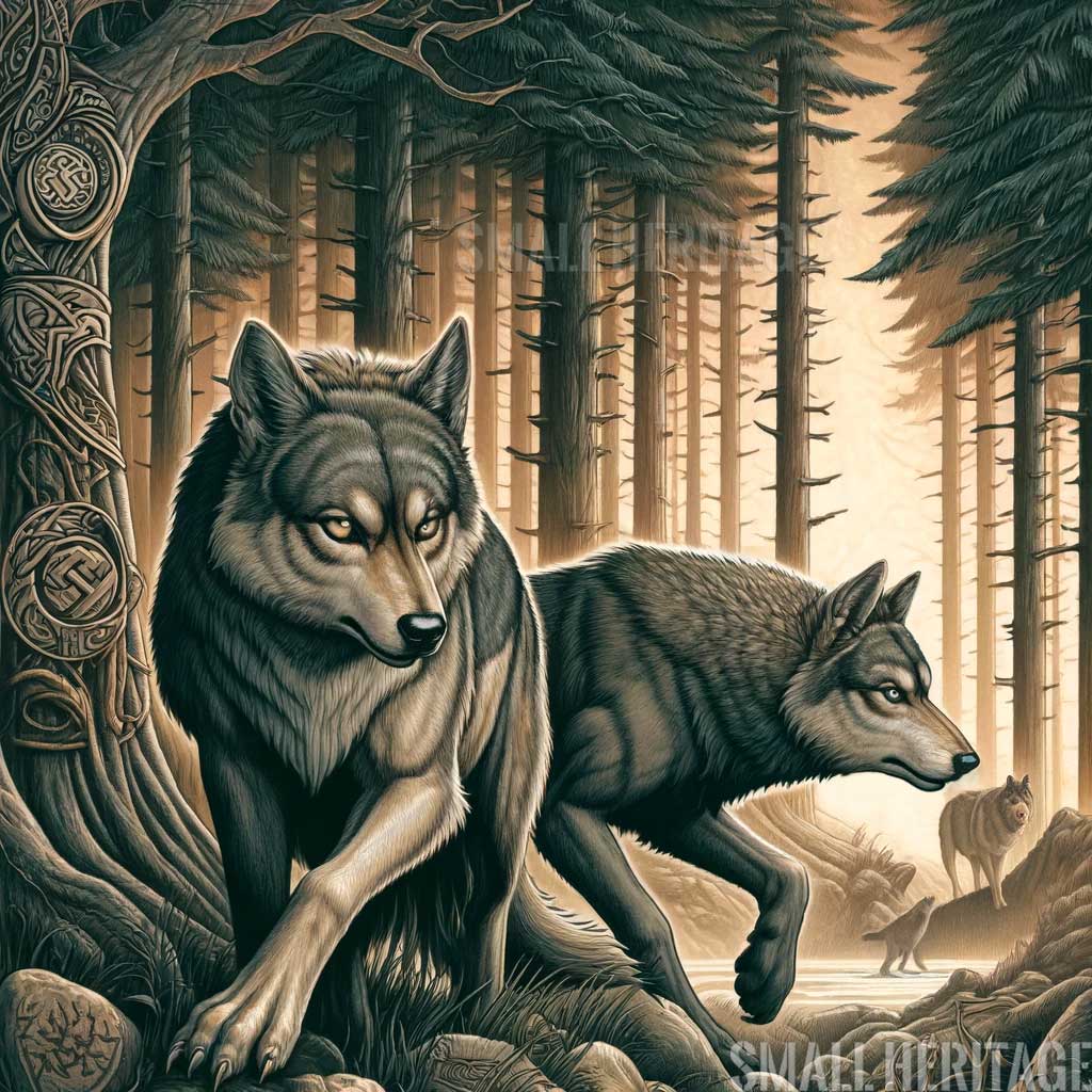 Geri-and-Freki-The-Loyal-Wolves-of-Odin-in-Norse-Mythology