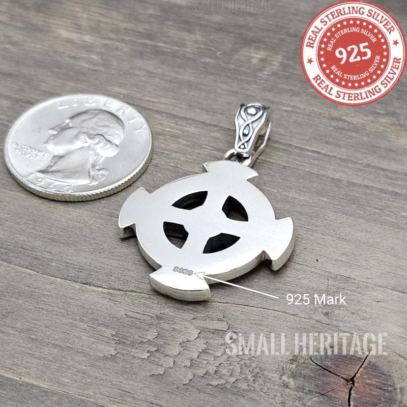 925 Sterling Silver Celtic Cross Necklace | Irish Medieval Style ...