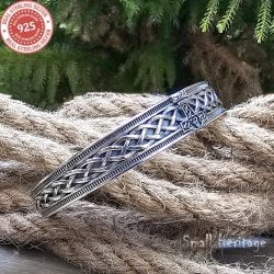 Viking Mjolnir Bracelet 925 Sterling Silver Cuff Norse Arm Ring