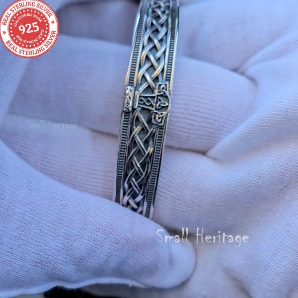 Viking Mjolnir Bracelet 925 Sterling Silver Cuff Norse Arm Ring