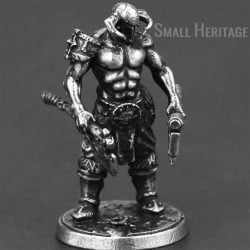 Axeman Warrior Miniature Figure Antique Style Copper