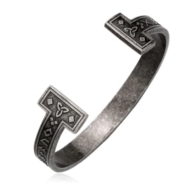 Viking Stainless Steel Bracelet Norse Odin Bangle Runes Cuff