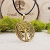 Tree of Life Necklace Stainless Steel Pendant Gold Black Colors Rope