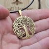 Tree of Life Necklace Stainless Steel Pendant Gold Black Colors Rope