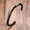 Black Stainless Steel Bangle Mobius Twisted Cuff Bracelet