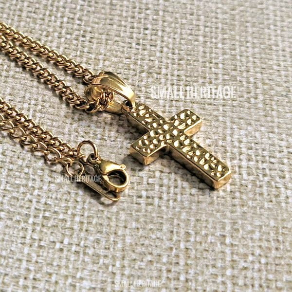 Small Cross Necklace Stainless Steel Christian Pendant