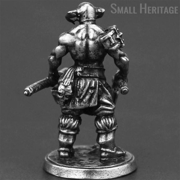 Axeman Warrior Miniature Figure Antique Style Copper