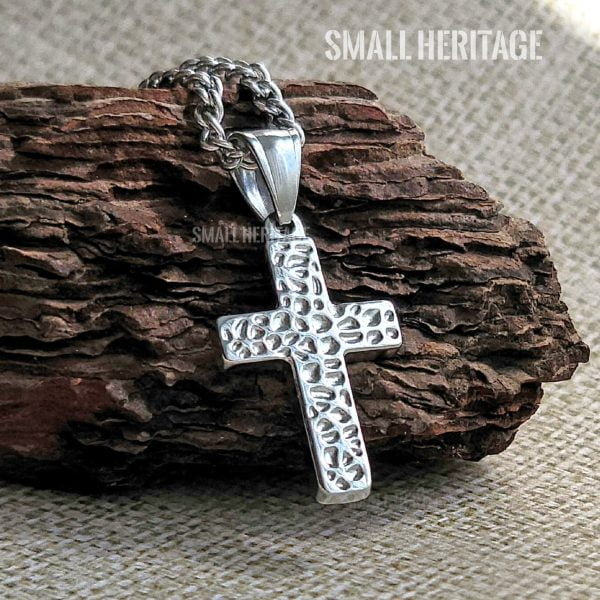 Small Cross Necklace Stainless Steel Christian Pendant