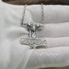 Viking Raven Mjolnir Necklace 925 Sterling Silver Pendant Norse Amulet