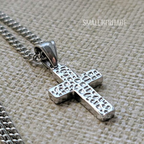 Small Cross Necklace Stainless Steel Christian Pendant