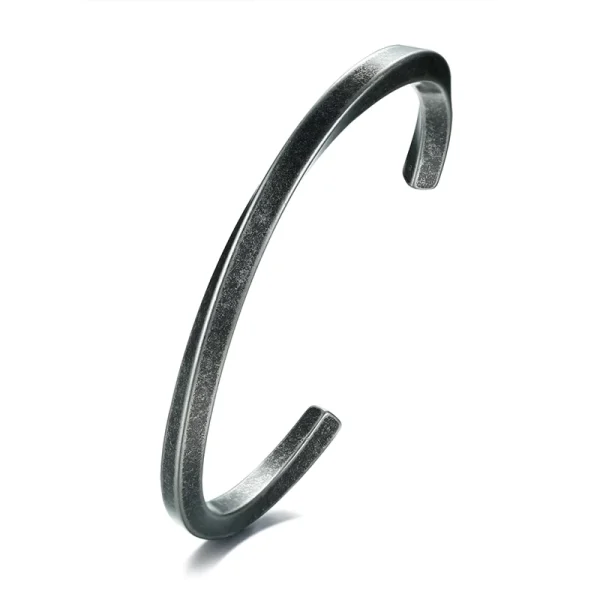 Moebius Twisted Cuff Stainless Steel Bracelet