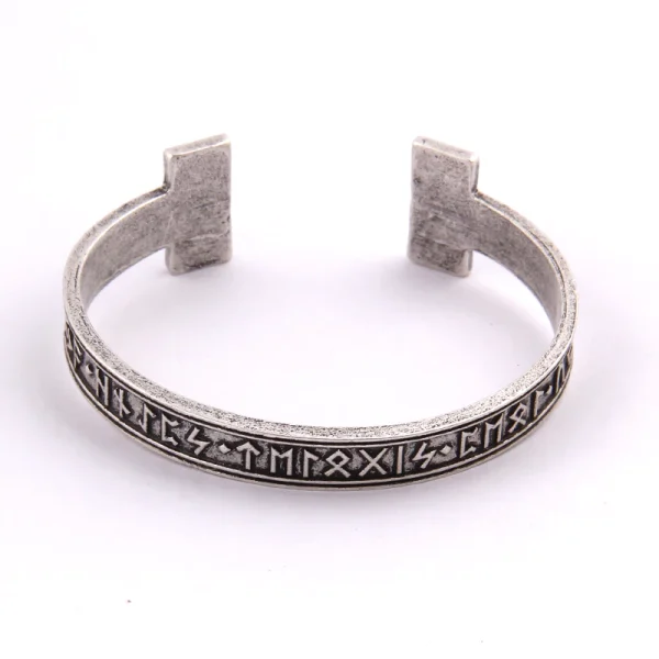 Viking Stainless Steel Bracelet Norse Odin Bangle Runes Cuff