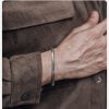 Viking Runes Bracelet Nordic Cuff Mobius Stainless Steel Bangle Men