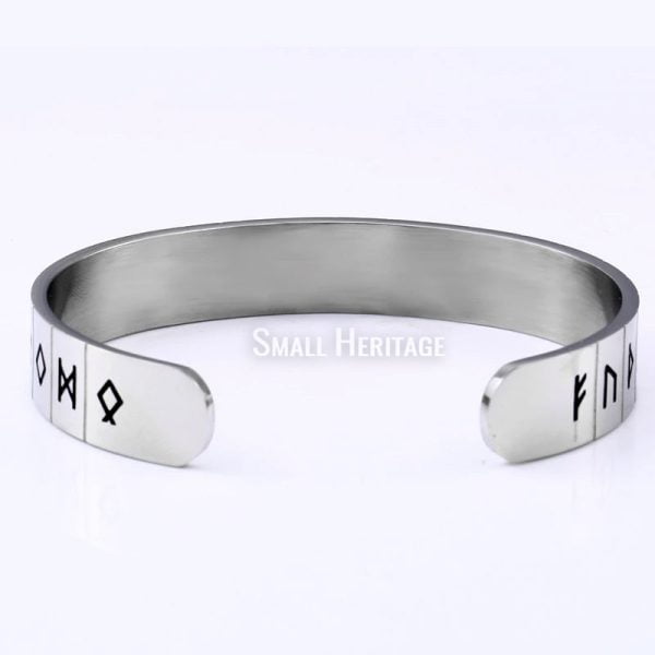 Viking Runes Cuff Stainless Steel Norse Bracelet