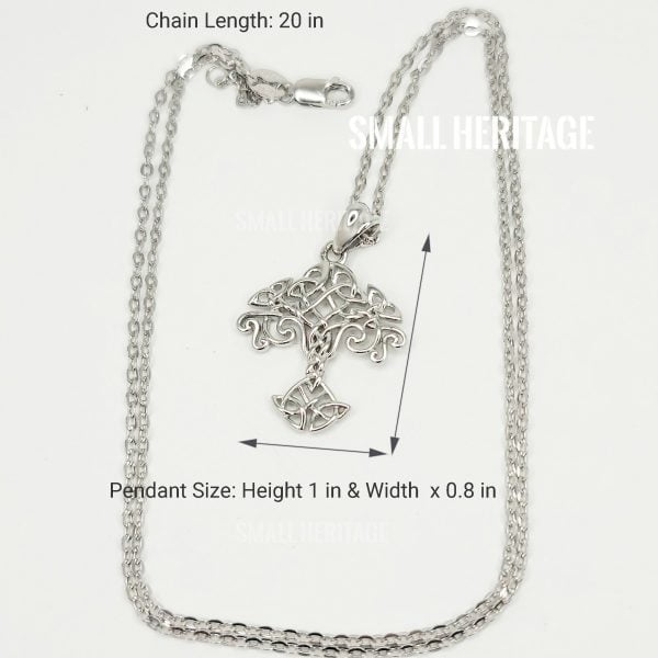 Celtic Tree of Life Necklace 925 Sterling Silver Amulet Pendant 925 Chain