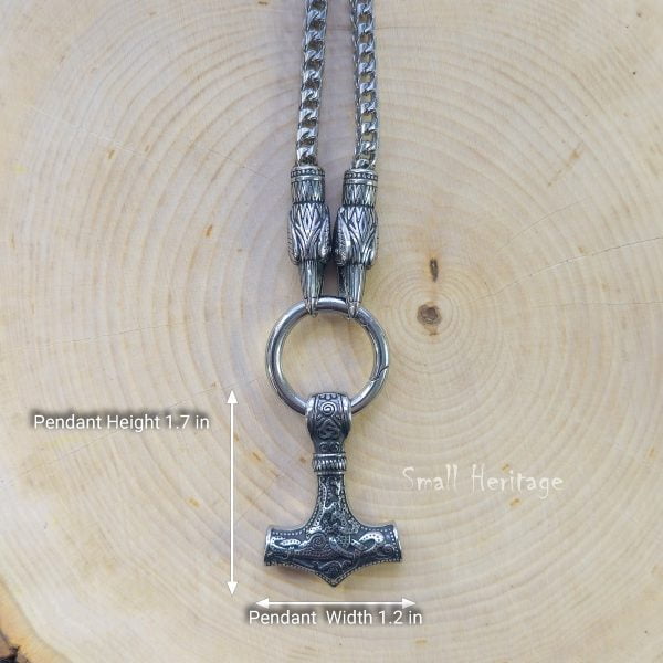 Sizes Viking Ravens Necklace