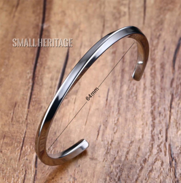 Silver Color Stainless Steel Bangle Mobius Twisted Cuff Bracelet