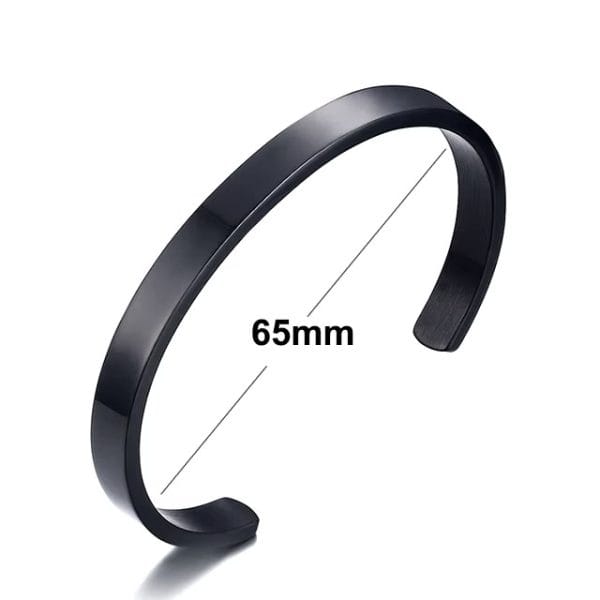 Vintage Thin Bracelet Stainless Steel Black Color Men Women Fits 6-7 inch Wrists