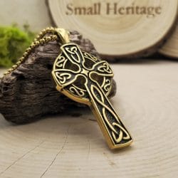 Knot Cross Necklace Stainless Steel Irish Celtic Pendant