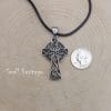 Irish Cross Necklace Stainless Steel Celtic Knot Pendant