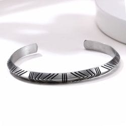 Small Viking Bracelet Vintage Stainless Steel Cuff Men Women Fits 5.9-6.5 inch Wrists