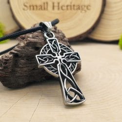 Irish Cross Necklace Stainless Steel Celtic Knot Pendant