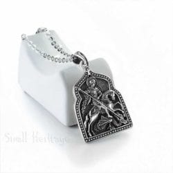 925 Sterling Silver St. George Pendant Necklace – Dragon Slayer Protection