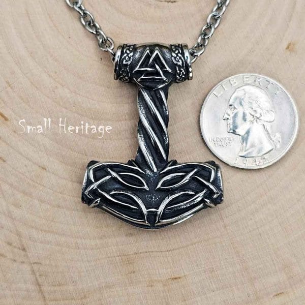 Ancient Style Thor's Hammer Stainless Steel Norse Mjolnir