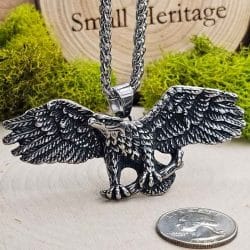 Large Eagle Necklace Stainless Steel Heavy Pendant Chain