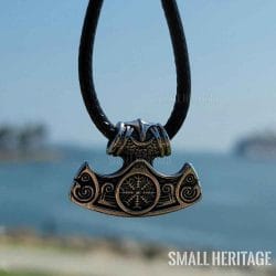 Stainless Steel Viking Mjolnir Necklace Norse Hammer Pendant Rope Men Women