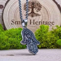 Evil Eye Hand of Fatima Necklace – Stainless Steel Pendant